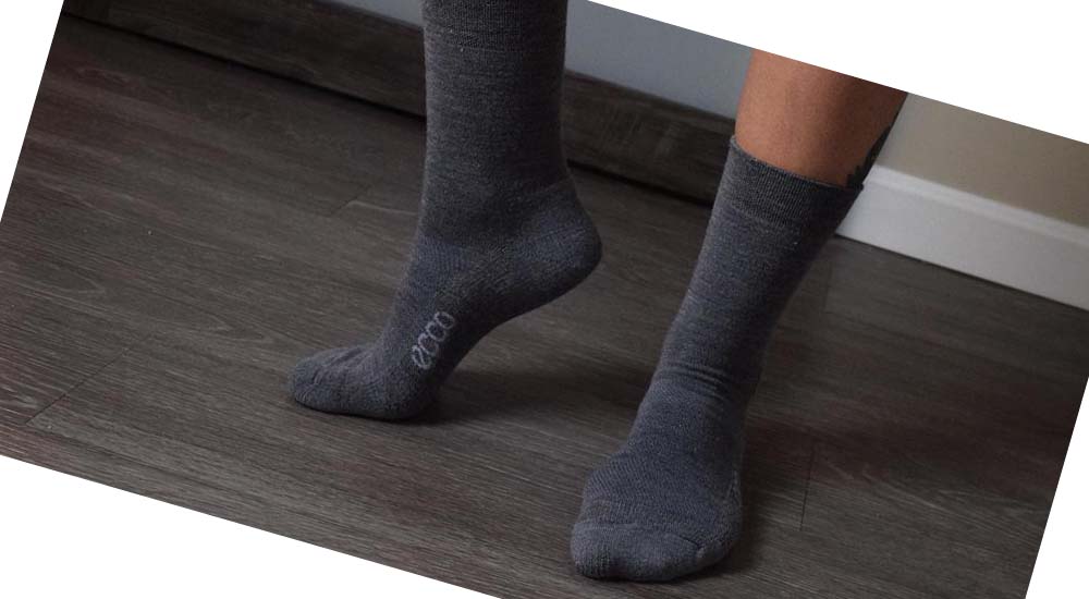 Women's Ecco Dress Short-Crew Socks Grey | Canada 423YXF